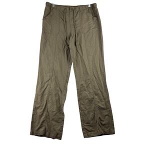 New York & Co Pull On Cargo Pants Women's Medium Linen Cotton Blend Utility